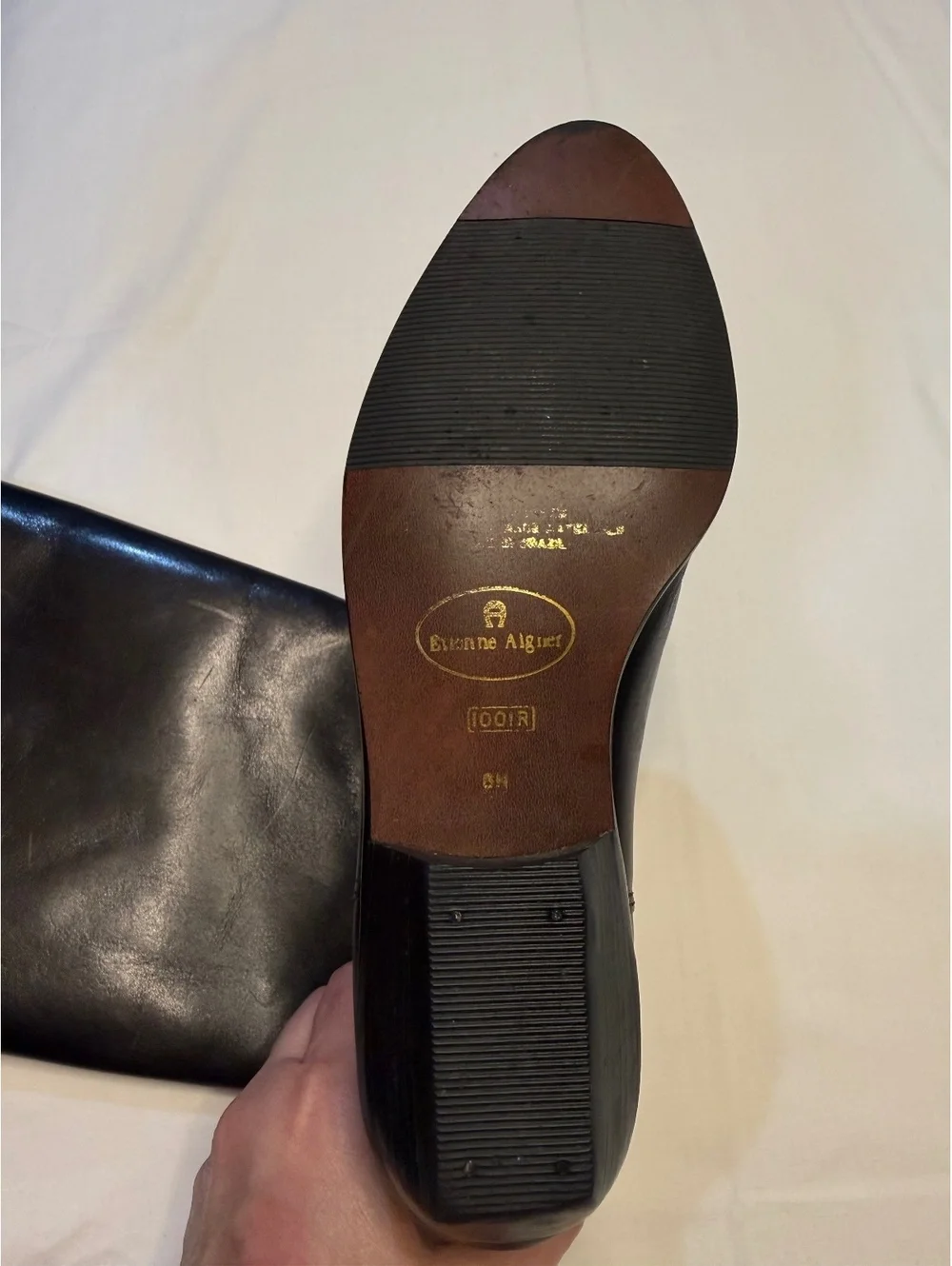 Etienne Aigner Women’s Black Leather Knee-High Riding Boots Size 6M